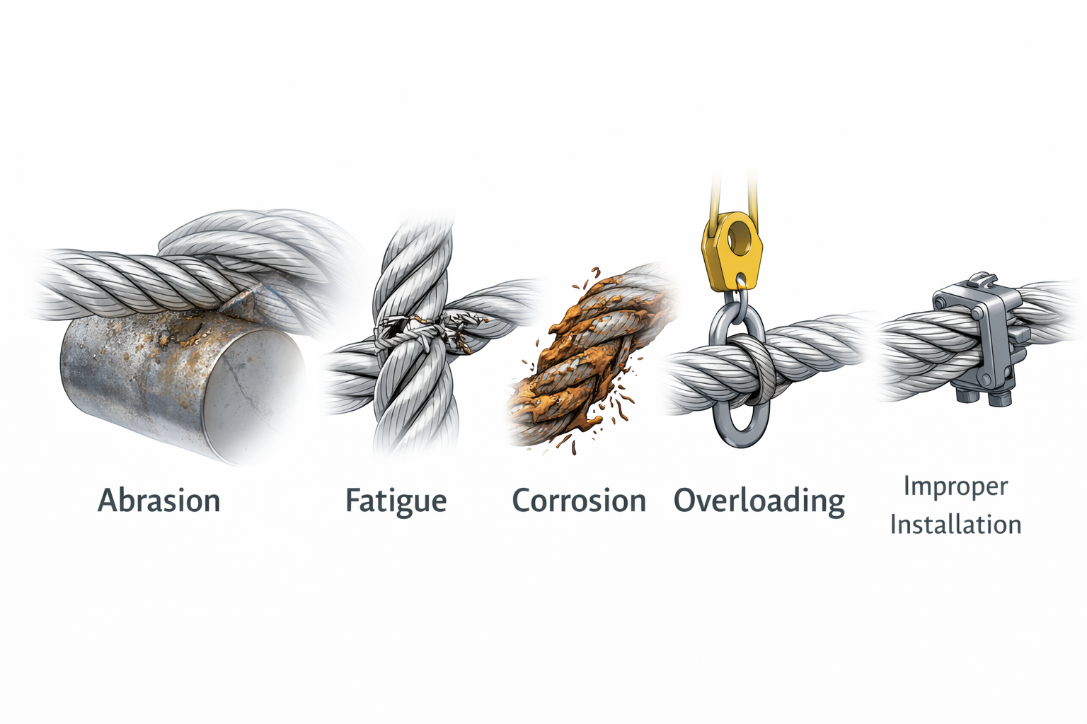 Climbing Rope Core Failure Understanding Wire Rope Failures: Five Key Causes and Prevention ...